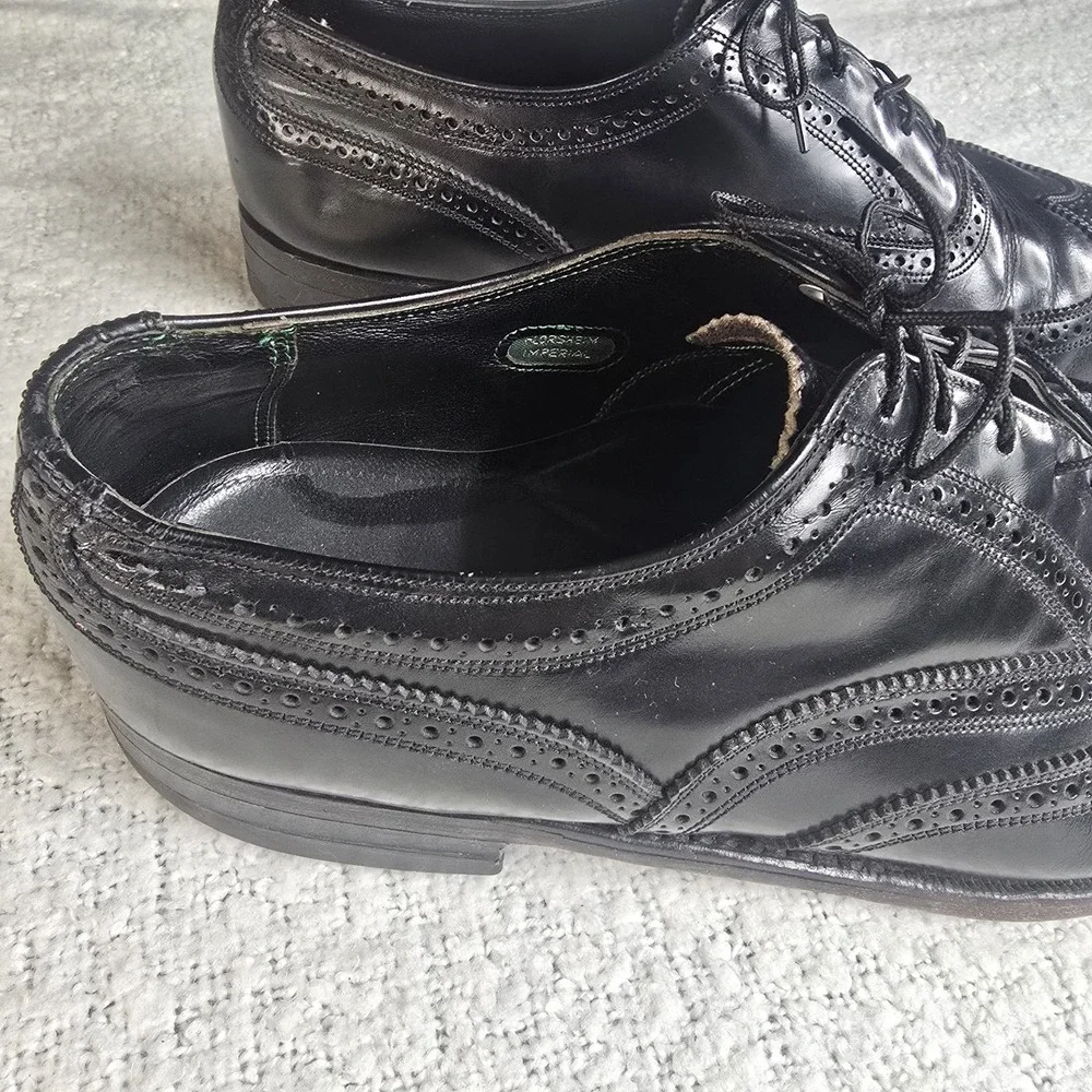 Florsheim Imperial Wingtip 92329 Black Leather Dress Formal Shoes Mens 10 1/2 D‎